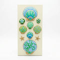 Vertical Hand Painted Seashell Artwork