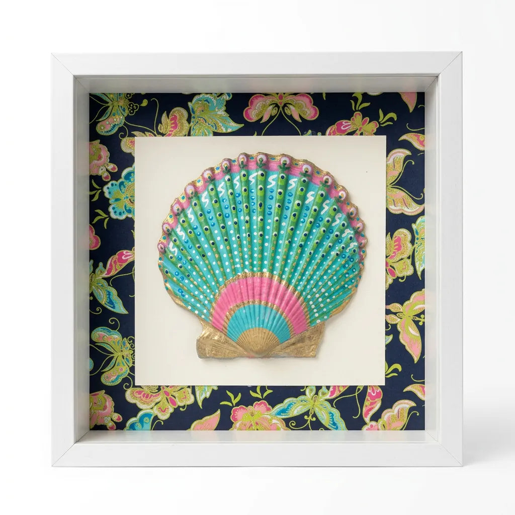 Shell Shadow Box - Butterflies