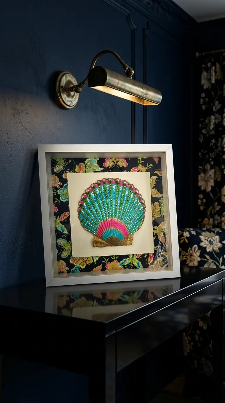 Shell Shadow Box - Butterflies