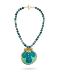 Ocean Shell Beaded Pendant Necklace