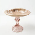Shell Dish with Pink Glass Base