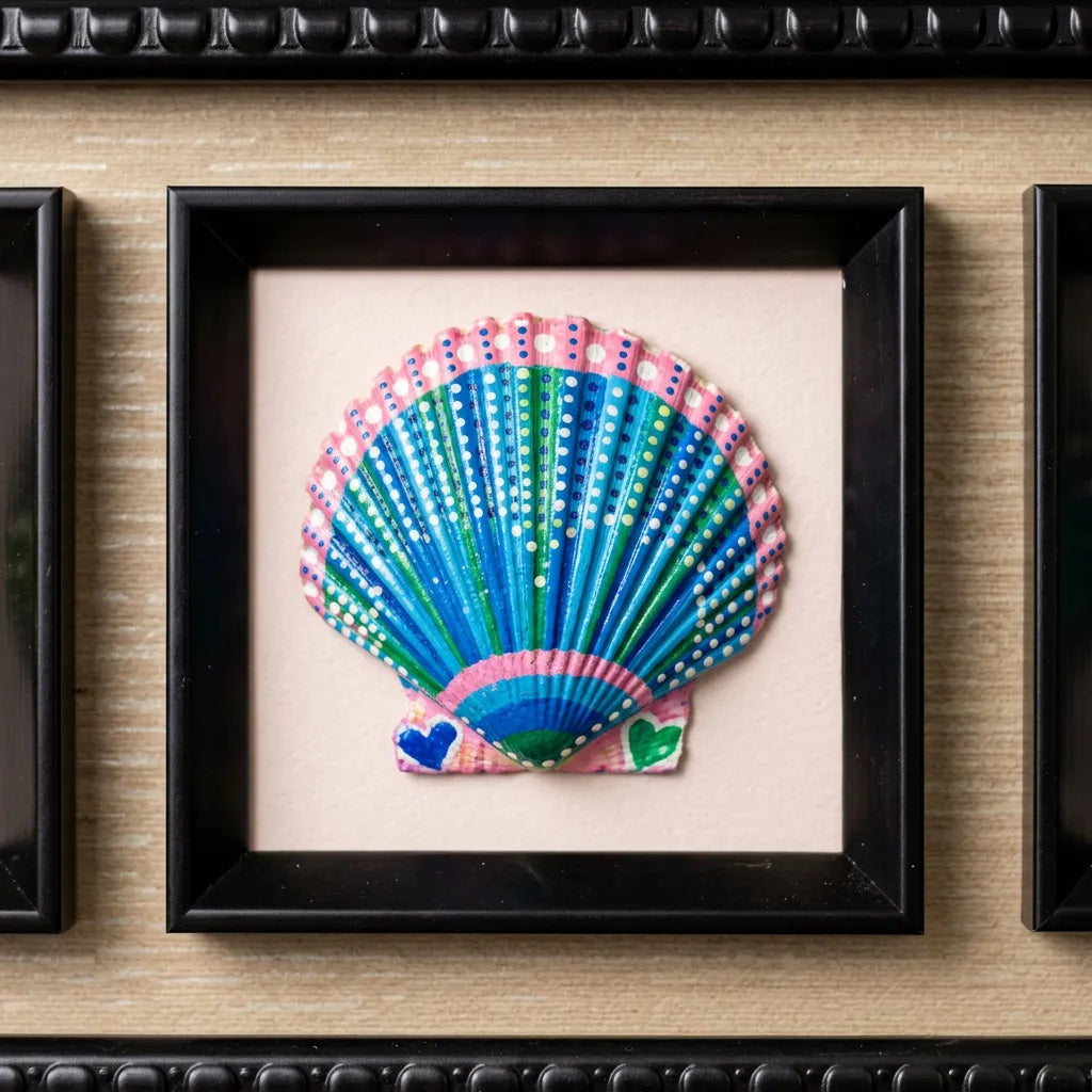 Triple Shell Hand Painted Wall Art