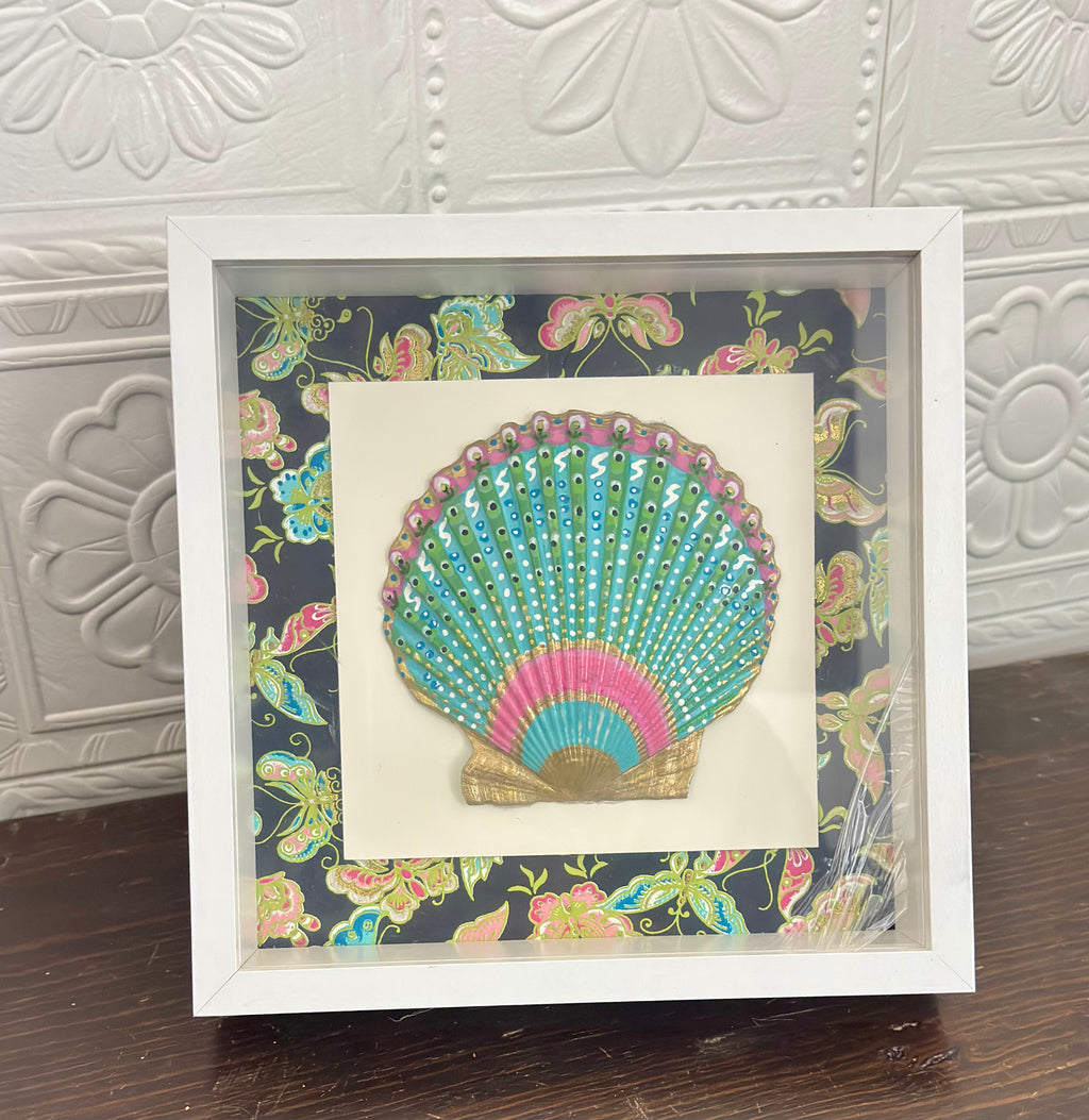 Shell Shadow Box - Butterflies