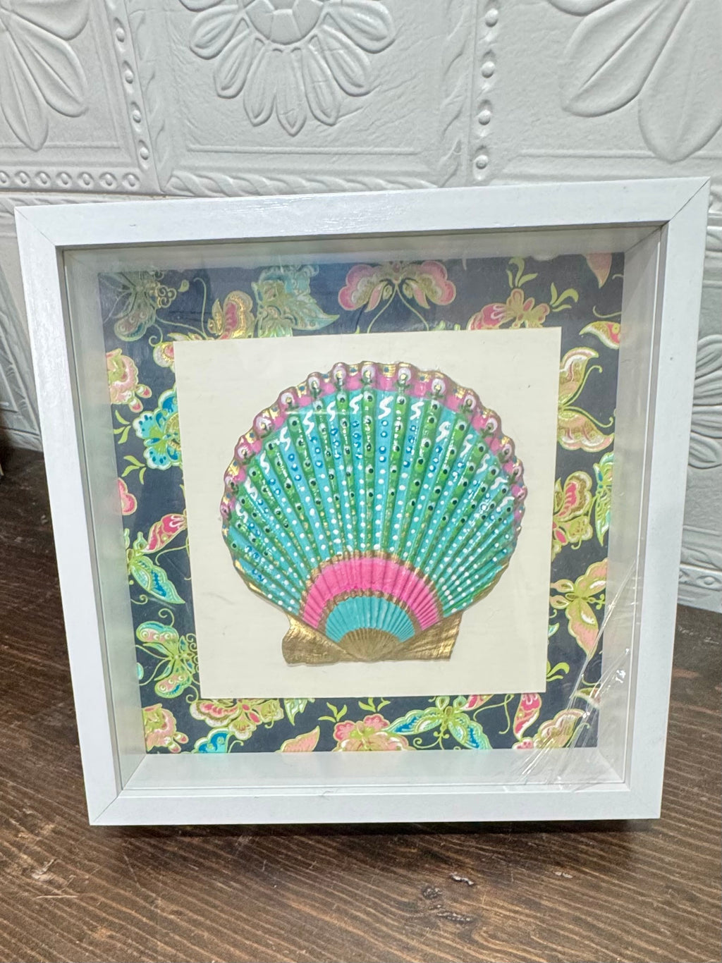 Shell Shadow Box - Butterflies